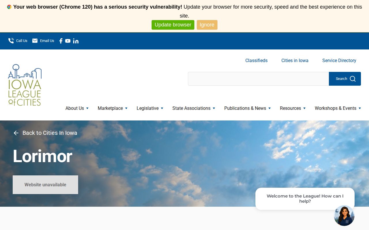 Lorimor official city directory context for Union County arrest records